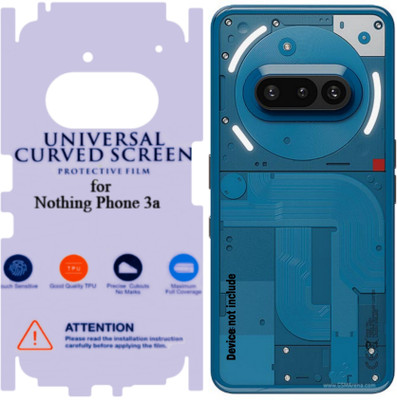 Shreejee Back Screen Guard for Nothing Phone 3A back membrane Glossy with 360 covrege back and side full back screen protector(Pack of 1)
