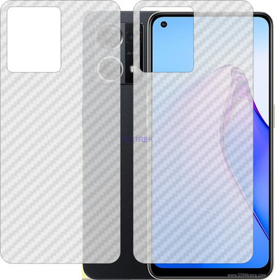 TELTREK Back Screen Guard for OPPO RENO8 4G (3D Carbon Fiber Finish)(Pack of 2)