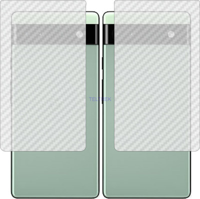 TELTREK Back Screen Guard for GOOGLE PIXEL 6A GB62Z (3D Carbon Fiber Finish)(Pack of 2)