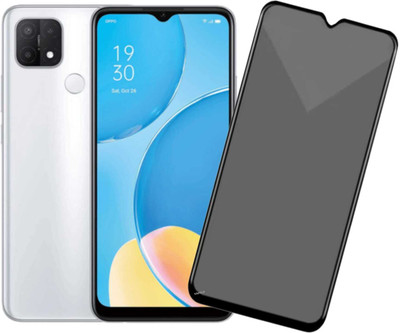 YAFILO Back Screen Guard for Oppo A15 / A15s / A31 Edge To Edge Privacy Tempered Glass With Easy Self Installation Kit For Smartphone | Black(Pack of 1)