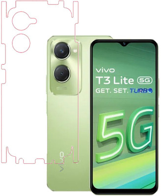 KARTRAY Back Screen Guard for Vivo T3 Lite 5G, Clear With Sides(Pack of 1)