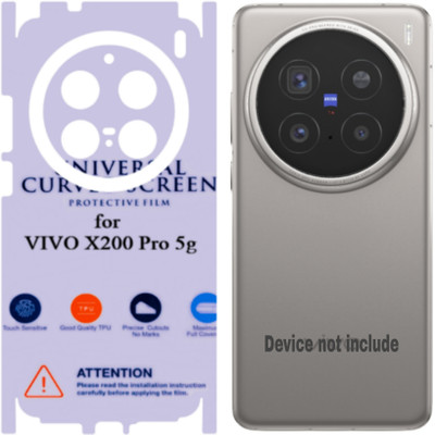 Shreejee Back Screen Guard for VIVO X200 PRO 5G Back Membrene glossy with 360 covrege back and side full back screen protector(Pack of 1)