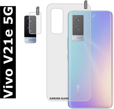 GARUDA GLASS Back Screen Guard for VIVO V21e With Camera Lens Protector(Pack of 2)