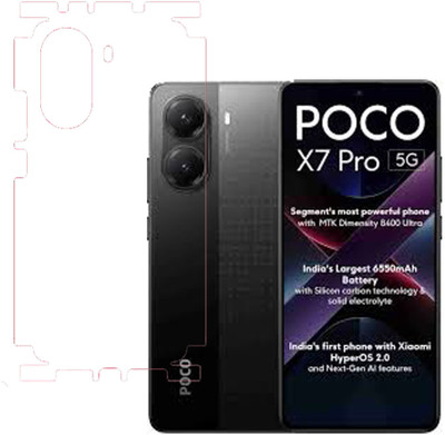 VAYUVAULT Back Screen Guard for POCO X7 Pro 5G, Clear with side(Pack of 1)