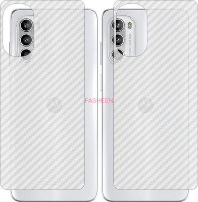 Fasheen Back Screen Guard for MOTO G62 5G INDIA (3D Carbon Fiber Finish)(Pack of 2)