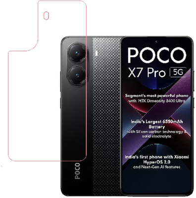 VAYUVAULT Back Screen Guard for POCO X7 Pro 5G, clear(Pack of 1)
