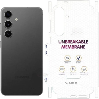 VOLMERE Back Screen Guard for Compatible For Samsung Galaxy S25 5G Matte Finish Self Healing Unbreakable Back & Side Membrane Screen Guard ( Not Tempered Glass )(Pack of 1)