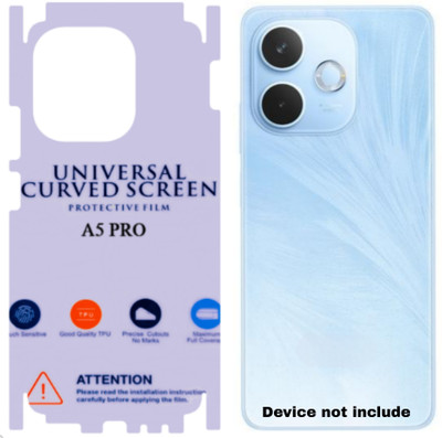 Shreejee Back Screen Guard for OPPO A5 PRO 5g back MEMBRANE glossy with 360 covrege back and side full back panel protector(Pack of 1)