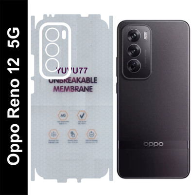 yuvu77 Back Screen Guard for oppo Reno 12 5G, Membrane 360 coverage(Pack of 1)