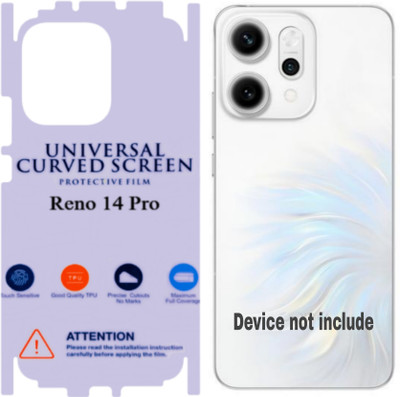 Shreejee Back Screen Guard for OPPO Reno 14 Pro 5g back MEMBRANE glossy with 360 covrege back and side full back panel protector(Pack of 1)