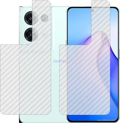 ZINGTEL Back Screen Guard for OPPO RENO 8 PRO 5G CPH2357 (3D Carbon Fiber Finish)(Pack of 2)