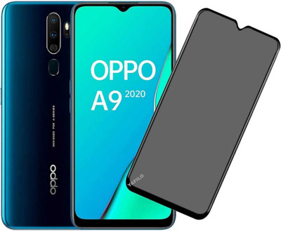 YAFILO Back Screen Guard for Oppo A9 2020 / A5 2020 Edge To Edge Privacy Tempered Glass With Easy Self Installation Kit For Smartphone | Black(Pack of 1)
