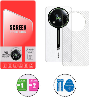 SOMTONE Back Screen Guard for itel RS4 4G (1 BACK CARBON FIBER SKIN + 1 FREE CAMERA LENS PROTECTOR)(Pack of 1)