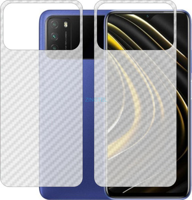 ZINGTEL Back Screen Guard for POCO M5 INDIA (3D Carbon Fiber Finish)(Pack of 2)