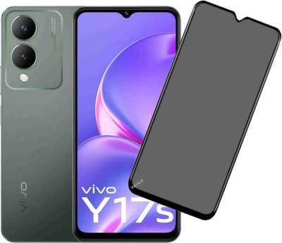 YAFILO Back Screen Guard for Vivo Y17s / Y28 5G Edge To Edge Privacy Tempered Glass With Easy Self Installation Kit For Smartphone | Black(Pack of 1)