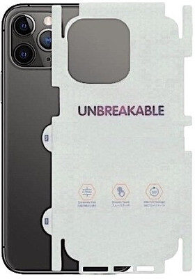 A3sprime Back Screen Guard for APPLE iPhone 11 Pro Max, |Full Coverage 9H Surface Hardness Unbreakable Soft Silicon Back Skin Protector|, (Matte)(Pack of 1)