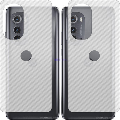 TELTREK Back Screen Guard for MOTOROLA MOTO EDGE 2022 (3D Carbon Fiber Finish)(Pack of 2)