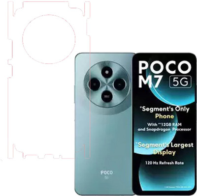 VAYUVAULT Back Screen Guard for Poco M7 5G, Clear with side(Pack of 1)