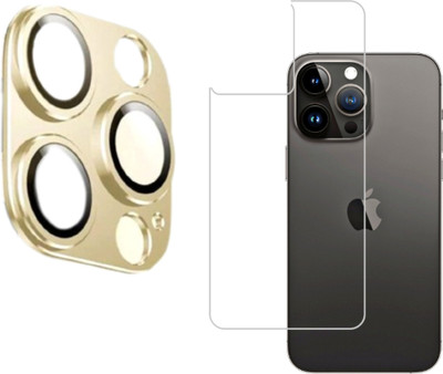 Tech Konnect Back Screen Guard for iPhone 14 Pro Max, iPhone 14 Pro Max Camera Lens Protector, iPhone 14 Pro Max Gold Camera Ring Protector, iPhone 14 Pro Max Camera Ring(Pack of 2)