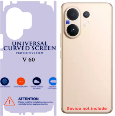 Shreejee Back Screen Guard for VIVO V60 5g back MEMBRANE glossy with 360 covrege back and side full back panel protector(Pack of 1)