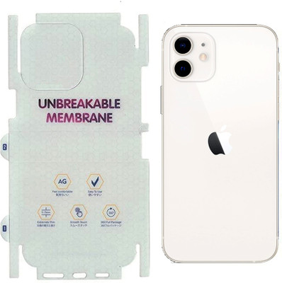 yuvu77 Back Screen Guard for Apple iPhone 12 Mini, Membrane with 360 coverage, glossy finish(Pack of 1)
