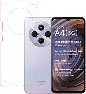 VAYUVAULT Back Screen Guard for Mi Redmi 4A, Clear with side(Pack of 1)
