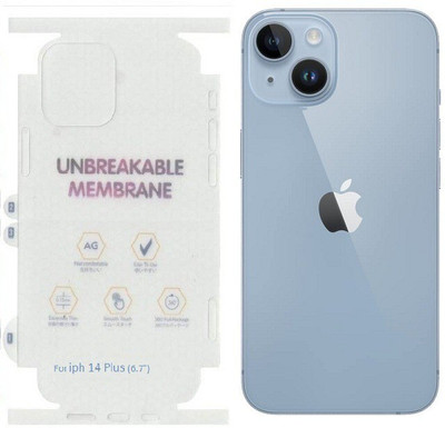 VOLMERE Back Screen Guard for Compatible For Apple iPhone 14 Plus Matte Unbreakable Hydrogel, Screen Protector 360 Protection, With Apple Cut(Pack of 1)