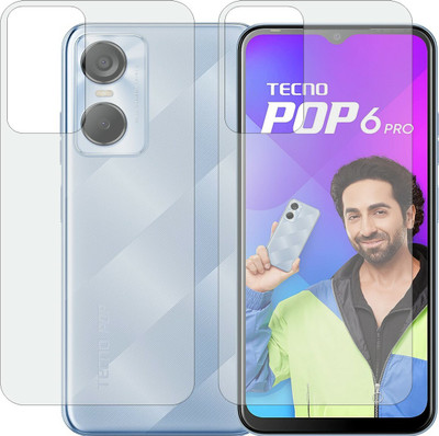 ZINGTEL Back Screen Guard for TECNO POP 6 PRO BE8 (Matte Finish)(Pack of 2)