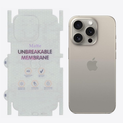 ELEF Back Screen Guard for Apple iPhone 16 Pro Max Unbreakable Back Membrane 360 Protection(Pack of 1)
