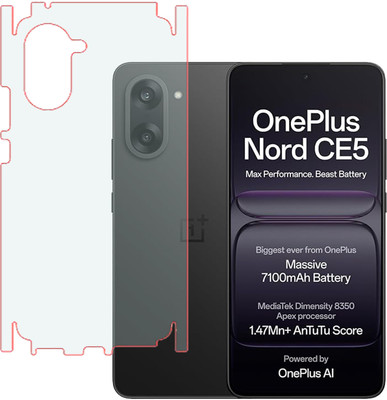 KARTRAY Back Screen Guard for OnePlus Nord CE5 5G, Back Screen Guard with Sides, Matte Finish(Pack of 1)