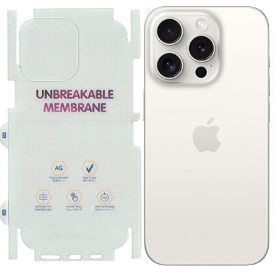 yuvu77 Back Screen Guard for Apple iPhone 15 Pro, Membrane, 360 coverage(Pack of 1)