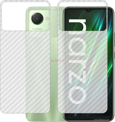 MOBART Back Screen Guard for REALME NARZO 50i Prime (3D Carbon Fiber Finish)(Pack of 2)