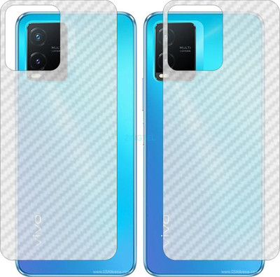 ZINGTEL Back Screen Guard for VIVO T1X INDIA V2143 (3D Carbon Fiber Finish)(Pack of 2)