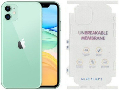 MAAMANSADEVI ENTERPRISES Back Screen Guard for 0.26MM 360 Full Protection Anti Fingerprint HD Electroplated Matte Finish Back Screen Protector for Apple Iphone 11(Pack of 1)