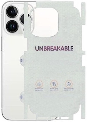 A3sprime Back Screen Guard for APPLE iPhone 13 Pro Max, |Full Coverage 9H Surface Hardness Unbreakable Soft Silicon Back Skin Protector|, (Matte)(Pack of 1)
