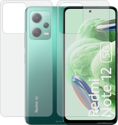 TELTREK Back Screen Guard for XIAOMI REDMI NOTE 12 22111317I (Matte Finish)(Pack of 2)
