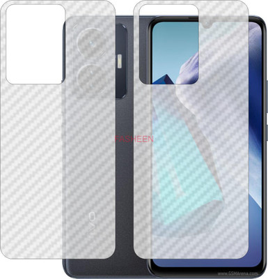 Fasheen Back Screen Guard for VIVO T1 SNAPDRAGON 680 V2153 (3D Carbon Fiber Finish)(Pack of 2)