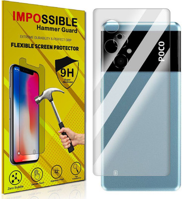 FCS Back Screen Guard for Xiaomi Poco M4 5G Back (Glossy)(Pack of 1)