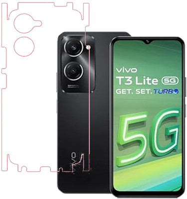VAYUVAULT Back Screen Guard for vivo T3 Lite 5G, Clear with side(Pack of 1)