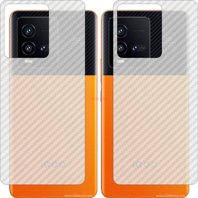 MOBART Back Screen Guard for IQOO V2217A 5G (3D Carbon Fiber Finish)(Pack of 2)