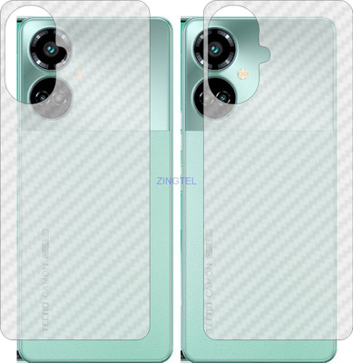 ZINGTEL Back Screen Guard for TECNO CAMON 19 PRO 5G (3D Carbon Fiber Finish)(Pack of 2)