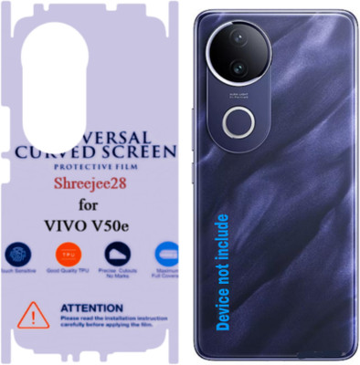 Shreejee Back Screen Guard for VIVO v50e 5G back membrane glossy with 360 covrege back and side full back penal protector(Pack of 1)