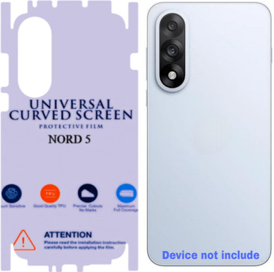 Shreejee Back Screen Guard for ONE PLUS NORD 5 5g back MEMBRANE glossy with 360 covrege back and side full back panel protector(Pack of 1)