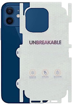 A3sprime Back Screen Guard for APPLE iPhone 12 Mini, |Full Coverage 9H Surface Hardness Unbreakable Soft Silicon Back Skin Protector|, (Matte)(Pack of 1)