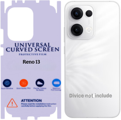 Shreejee Back Screen Guard for OPPO RENO 13 5g back MEMBRANE glossy with 360 covrege back and side full back panel protector(Pack of 1)