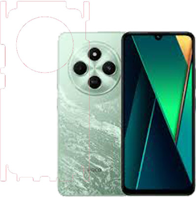 VAYUVAULT Back Screen Guard for POCO C75 5G, Clear with side(Pack of 1)