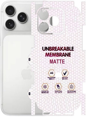 FABEKEE Back Screen Guard for iPhone 15 Pro Max Back Screen Protector Guard | Matte Back & All Side Screen Guard - Fingerprint Support|Matte|HD+(Pack of 1)