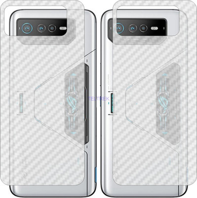 TELTREK Back Screen Guard for ROG PHONE 6 PRO (3D Carbon Fiber Finish)(Pack of 2)