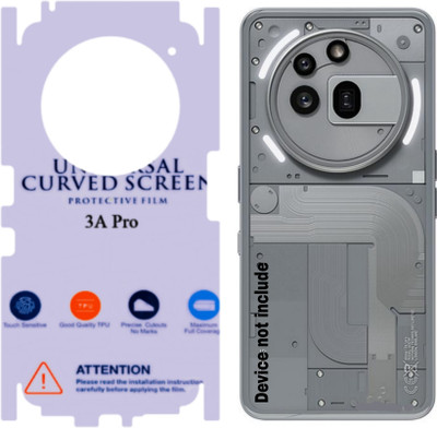 Shreejee Back Screen Guard for NOTHING PHONE 3A Pro back membrane glossy with 360 covrege back and side full back panel protector(Pack of 1)
