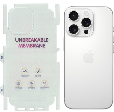 yuvu77 Back Screen Guard for Apple iPhone 16 Pro, Membrane 360 coverage(Pack of 1)